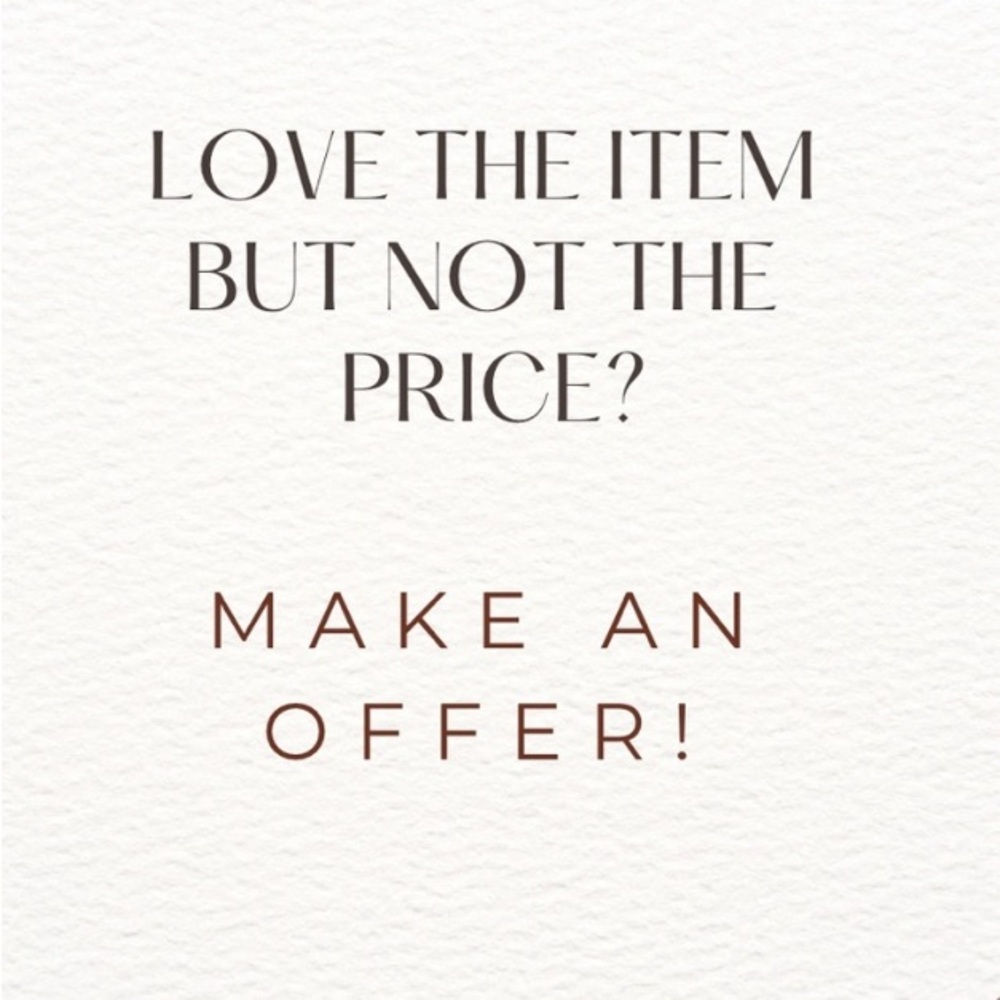 Make an Offer Sign in Black and Brown